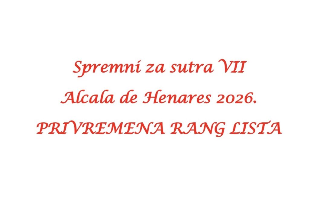 Erasmus+ “Spremni za sutra VII” – Španjolska 2026. – privremena rang lista